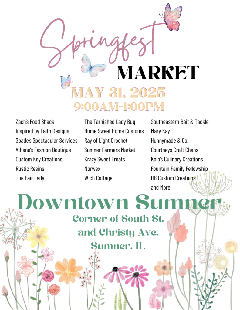 Springfest Vendor poster, Sumner Illinois