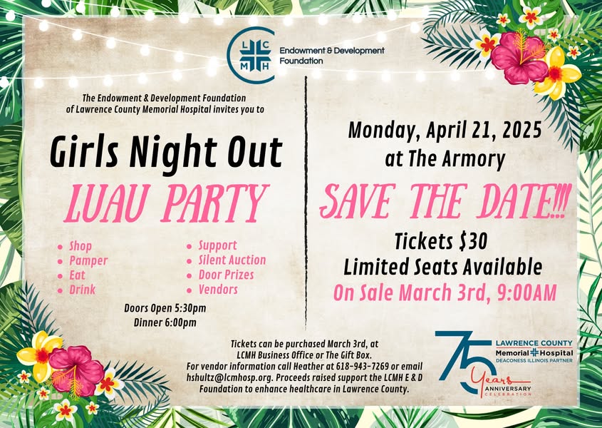 LCMH 2nd Annual Girls Night Out – Luau Party, Lawrenceville, Illinois